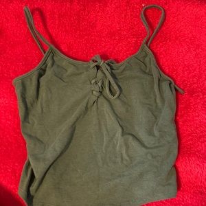 Green crop top